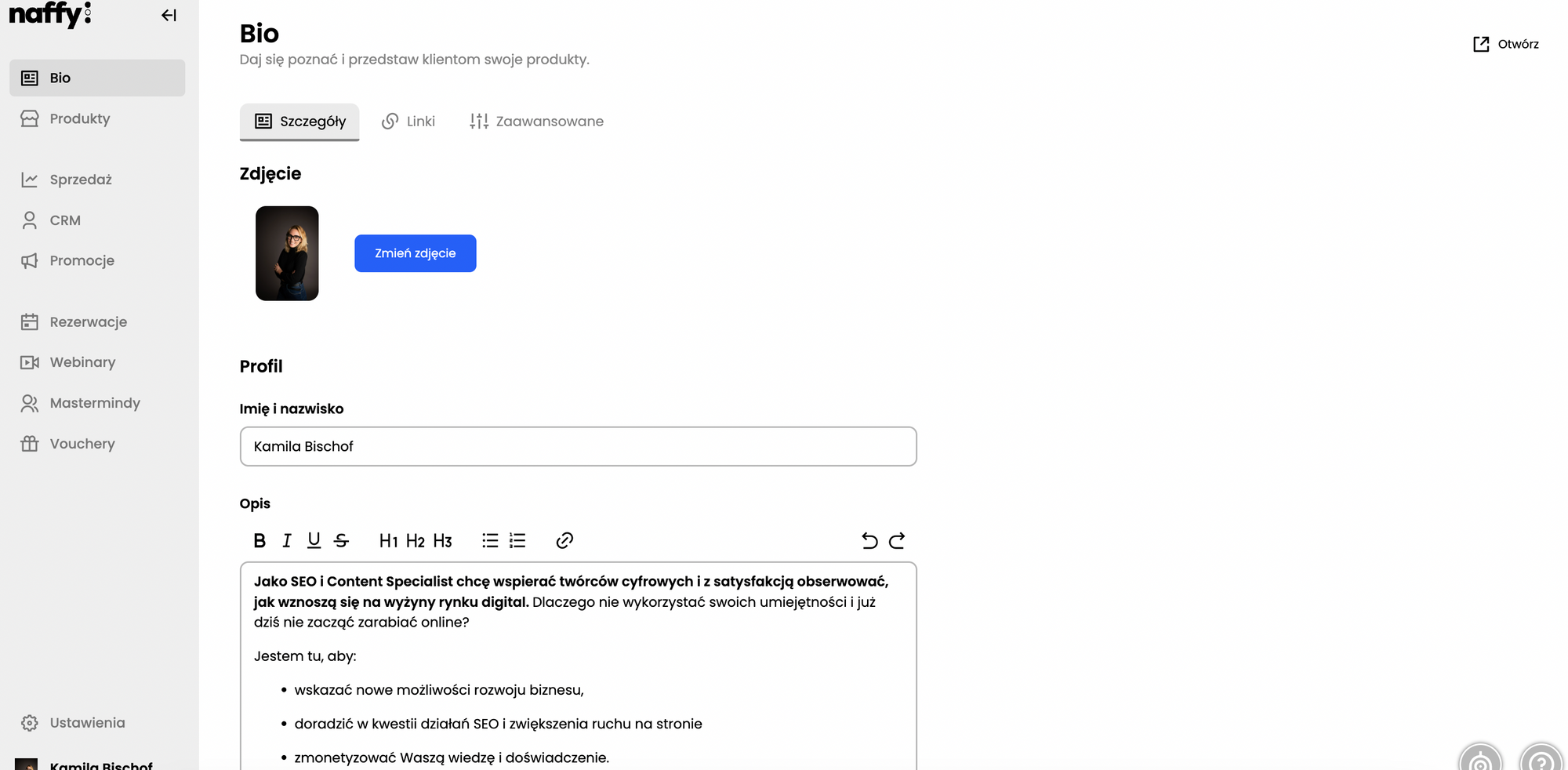 edycja-profilu-bio-naffy-szczegoly