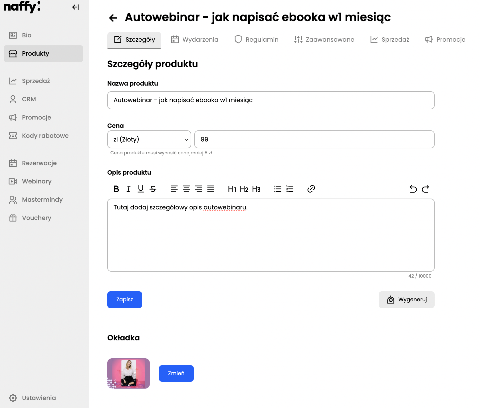 dodaj-opis-produktu-oraz-okladke-autowebinaru